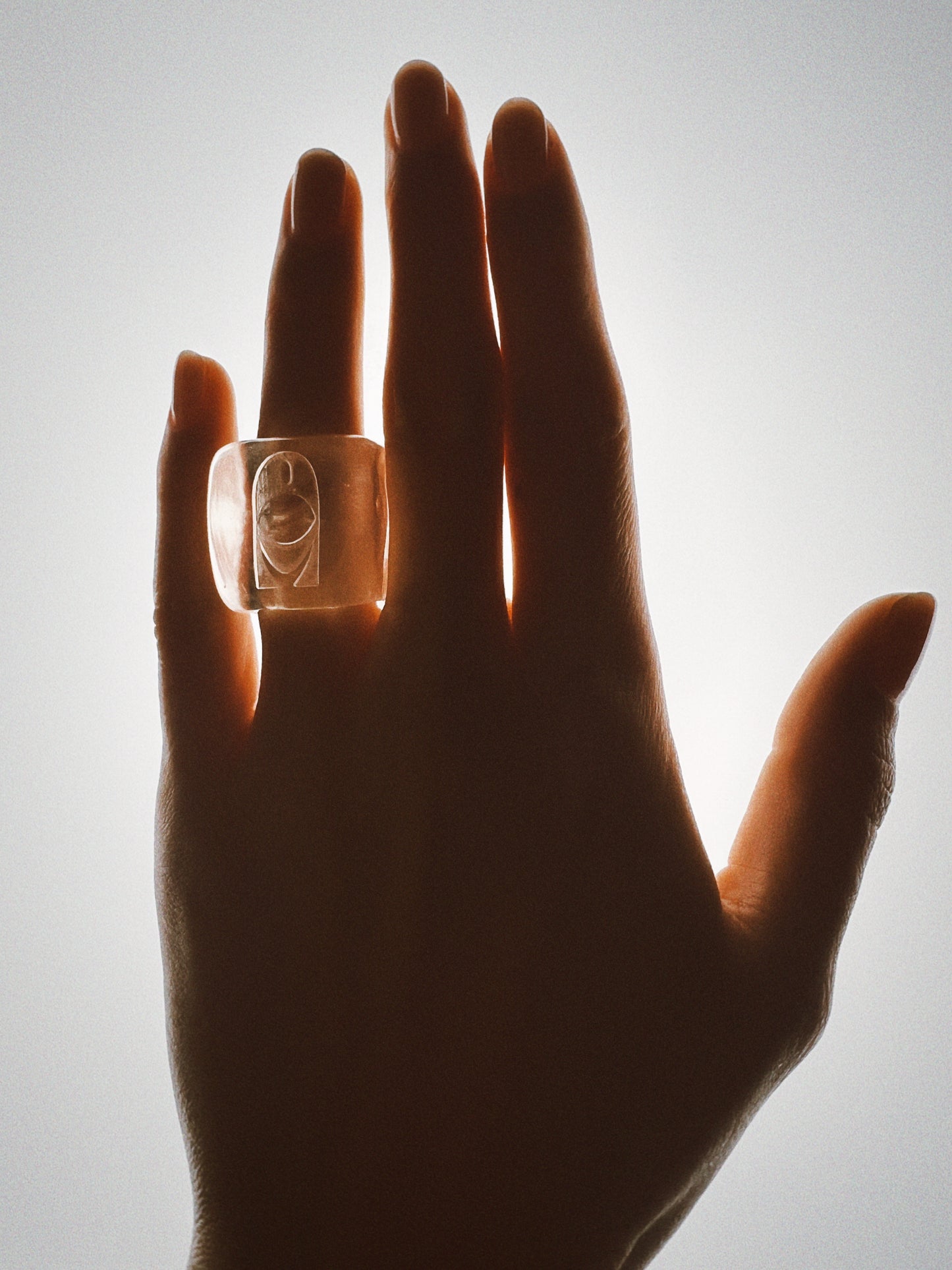 Engraved ice cube ring